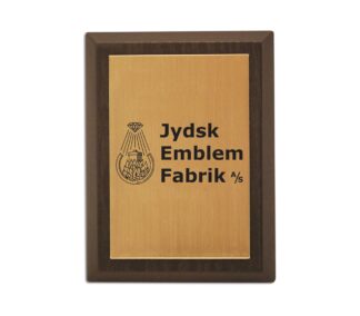 Plakette m. plade 250 mm x 200 mm