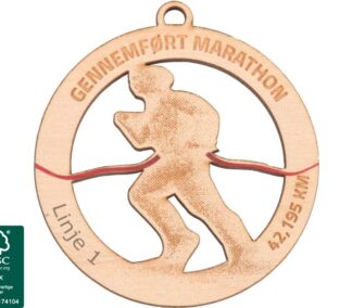 Træmedalje - Halvmarathon