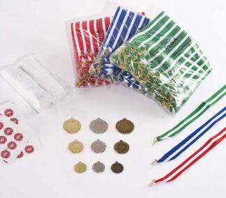 Medaljepakke  sølv 50 mm, 100 stk