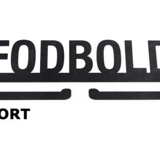 Medaljeholder Fodbold Sort 15 x45 cm, tykk. 4 mm